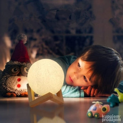 Stolna noćna lampa - 3D Moon - Ali tako