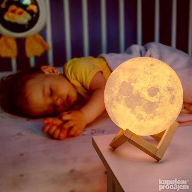 Stolna noćna lampa - 3D Moon - Ali tako