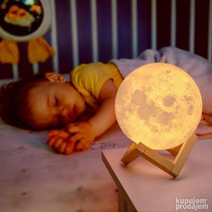 Stolna noćna lampa - 3D Moon - Ali tako