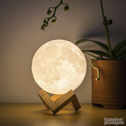 Stolna noćna lampa - 3D Moon - Ali tako