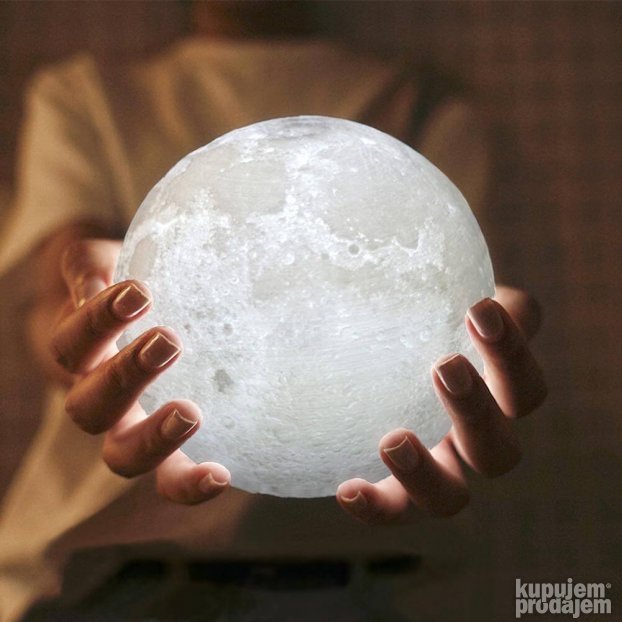 Stolna noćna lampa - 3D Moon - Ali tako