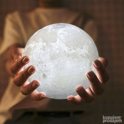 Stolna noćna lampa - 3D Moon - Ali tako