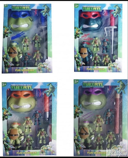 Set figura Nindža kornjača sa velikom figurom i četiri manje figure.