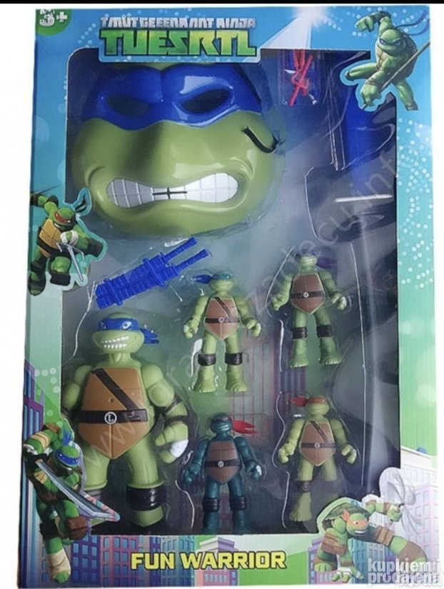 Velika figura Nindža kornjače sa manjim figurama iz kompleta.