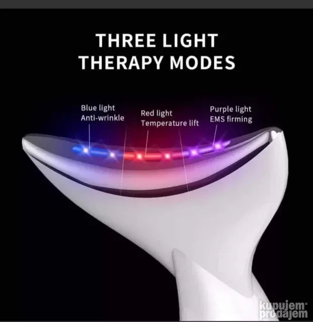 LED masažer za lice i vrat sa punjivim napajanjem.