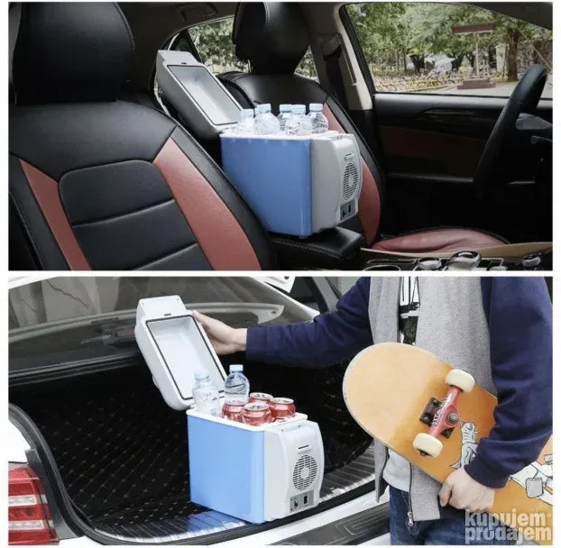 Mini frižider PRODAVANI sa napajanjem od 12 V DC.