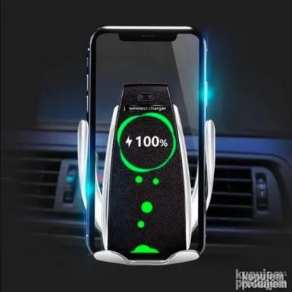 Prikazan je držač za telefon namenjen upotrebi u automobilu.