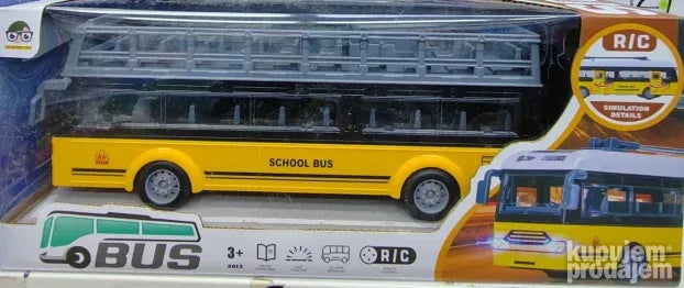 Igračka autobus na sprat sa mogućnošću daljinskog upravljanja.