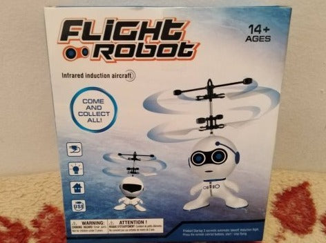 Leteći robot namenjen je igri u kojoj senzor reaguje na prostor ispod njega.