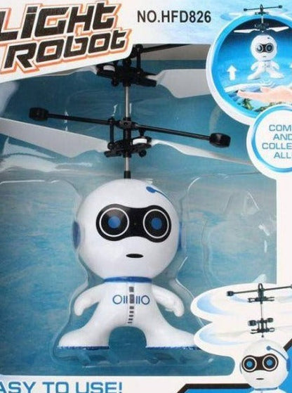 Leteća igračka reaguje na ruku ili drugu površinu ispod robota.