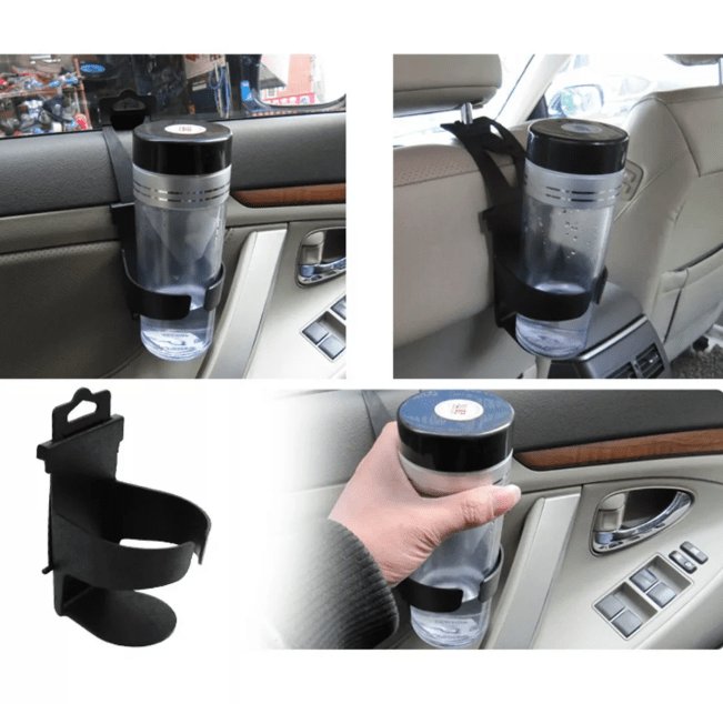 Auto-držač za napitke sa dodatkom za kačenje u kabini vozila.