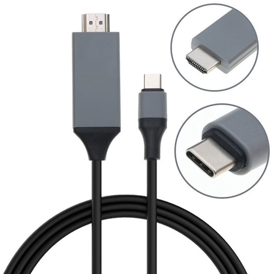 Na slici je kabl PRODAVANI sa USB Type-C priključkom na jednom i HDMI priključkom na drugom kraju.