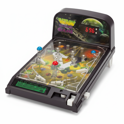 Electronic Pinball Game – detalj LED displeja i opruga