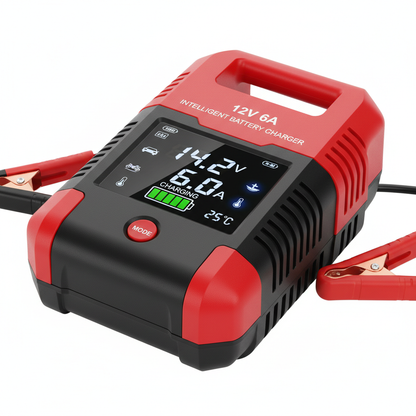 12V Pulse Charger – LCD displej detalj