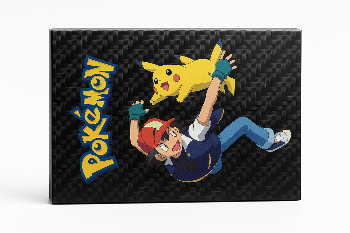 Pakovanje Pokémon kolekcionarskih karata u kutiji.