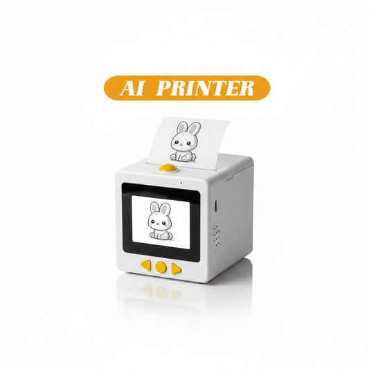 AI Printer mini štampač – studio foto na beloj pozadini