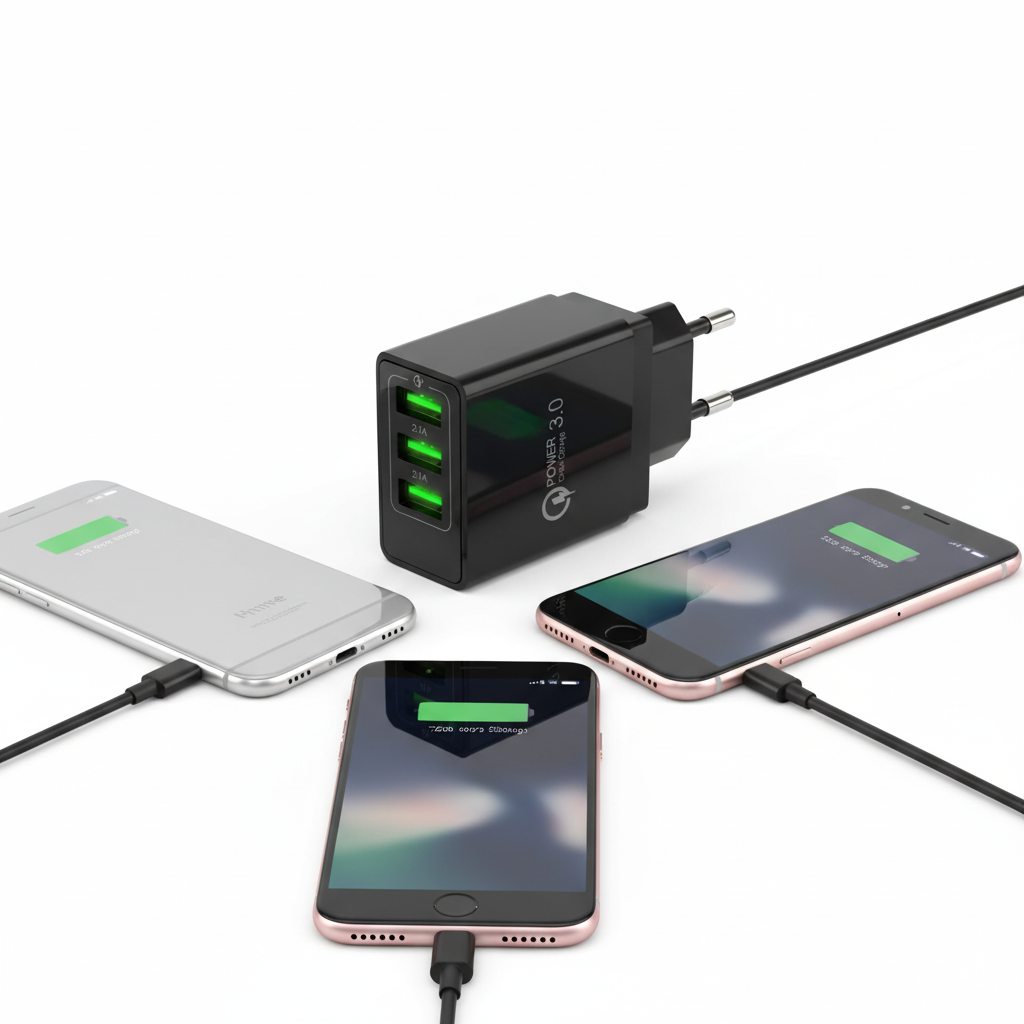 Quick Charge 3.0 Punjač - U Upotrebi sa Više Uređaja