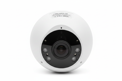 V380 MAX D8 kamera – pogled odozdo, fisheye sočivo