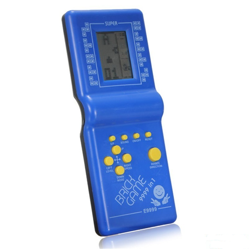 Prikazana je elektronska konzola PRODAVANI za igru Tetris.