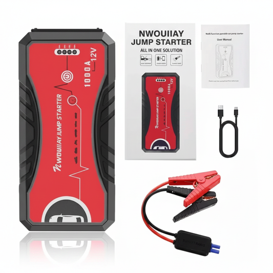 Jump Starter - flat lay komplet