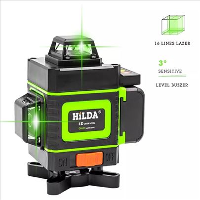 Na slici je PRODAVANI laser za nivelaciju, opisan oznakama 16 linija i 100 m.