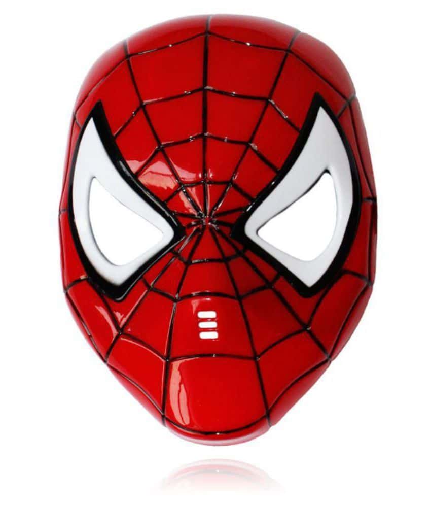 Na slici je maska sa likom Spider-Mana.