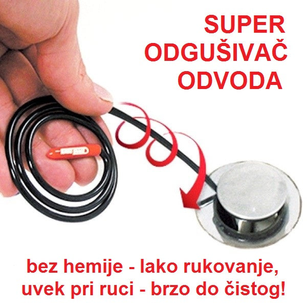 Set savitljivih sajli za mehaničko čišćenje kućnih odvoda.