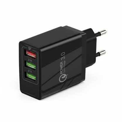 Quick Charge 3.0 Punjač - Ugao 45° sa EU Utikačem