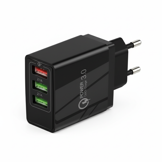 Quick Charge 3.0 Punjač - Ugao 45° sa EU Utikačem