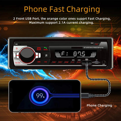 PRODAVANI auto radio u crnoj boji, namenjen za vozilo.