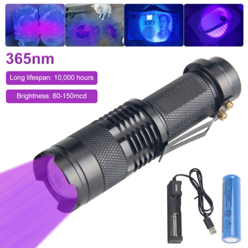 Crna mini UV LED lampa prikazana kao proizvod.