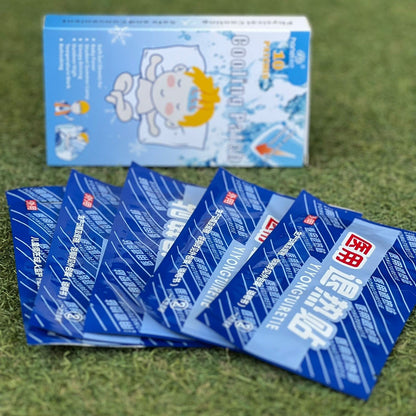 Rashladni flasteri PRODAVANI prikazani kao proizvod za primenu pri povišenoj temperaturi.