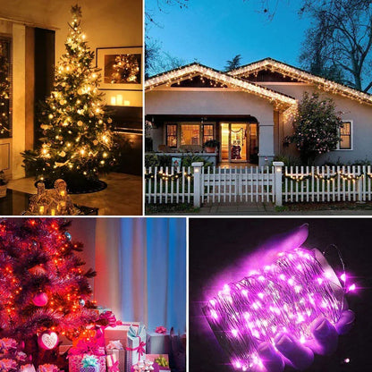 LED rasveta za jelku predstavljena kao niz sijalica.