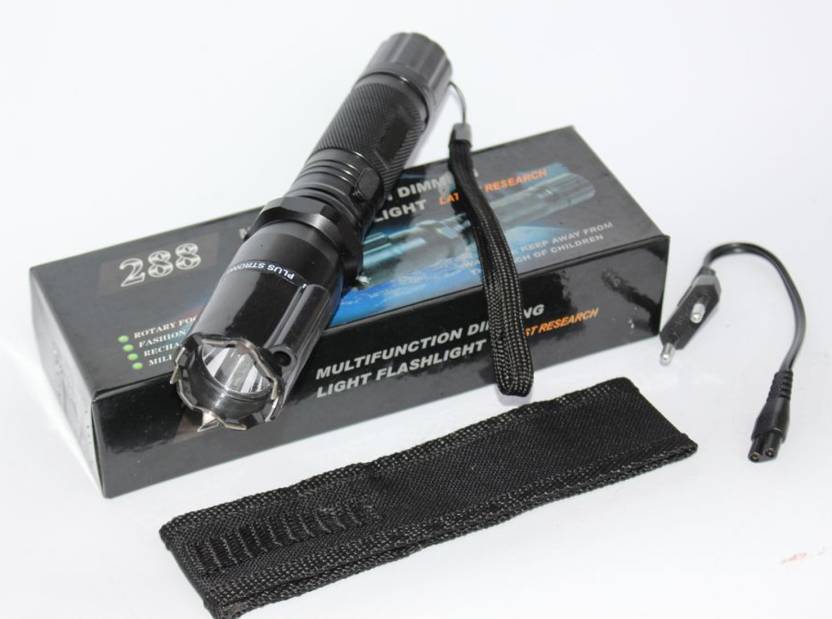 LED lampa sa integrisanom baterijom i crvenim laserom.